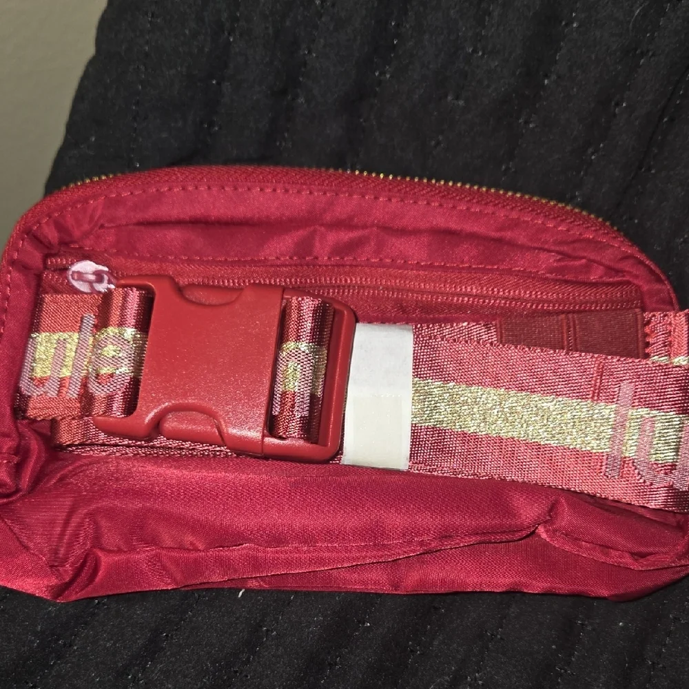 lululemon athletica Burgundy And Pink Cosmetic Bag Trio